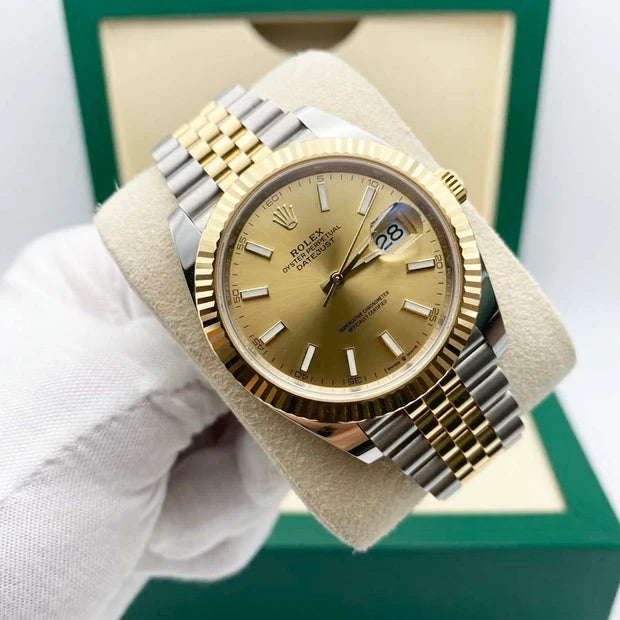 Role_x Date Just 2 Tone-Gold Watch