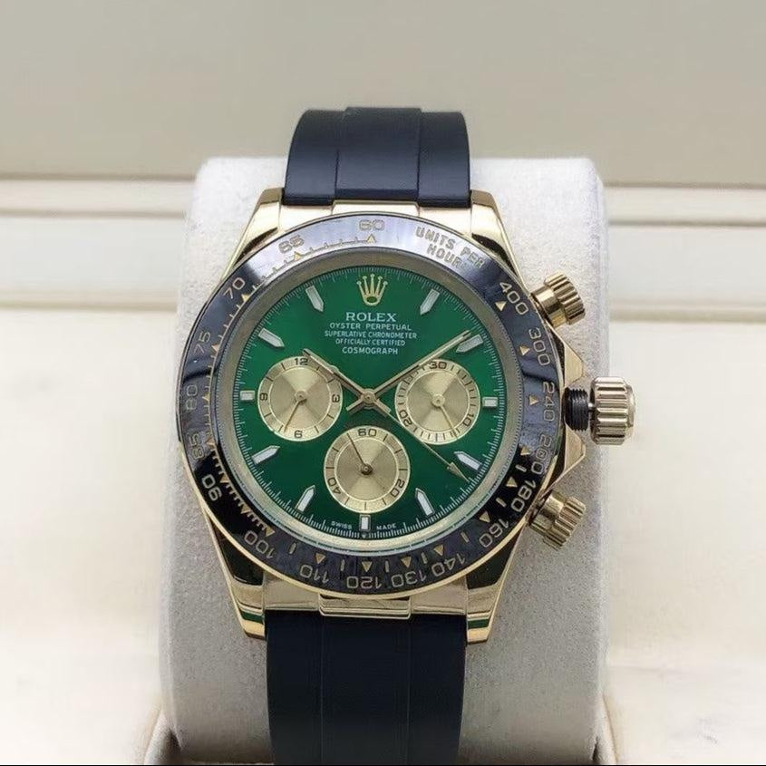 Role_x Daytona Gold/Green Belt Watch