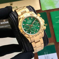 Role_x Daytona Gold/Green Chain Watch