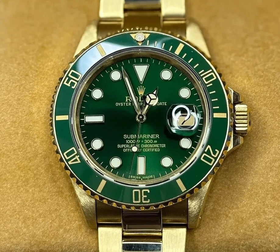 Role_x  Submarine Gold/Green Watch