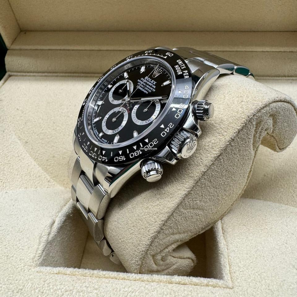 Role_x Daytona Silver/Black Chain Watch