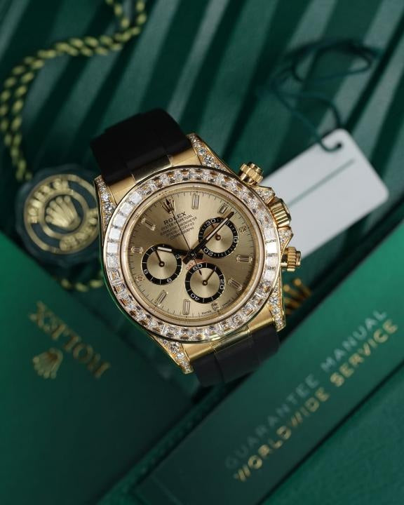 Role_x Daytona Gold Diamond Watch