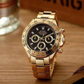 Role_x Daytona Gold/Black Chain Watch