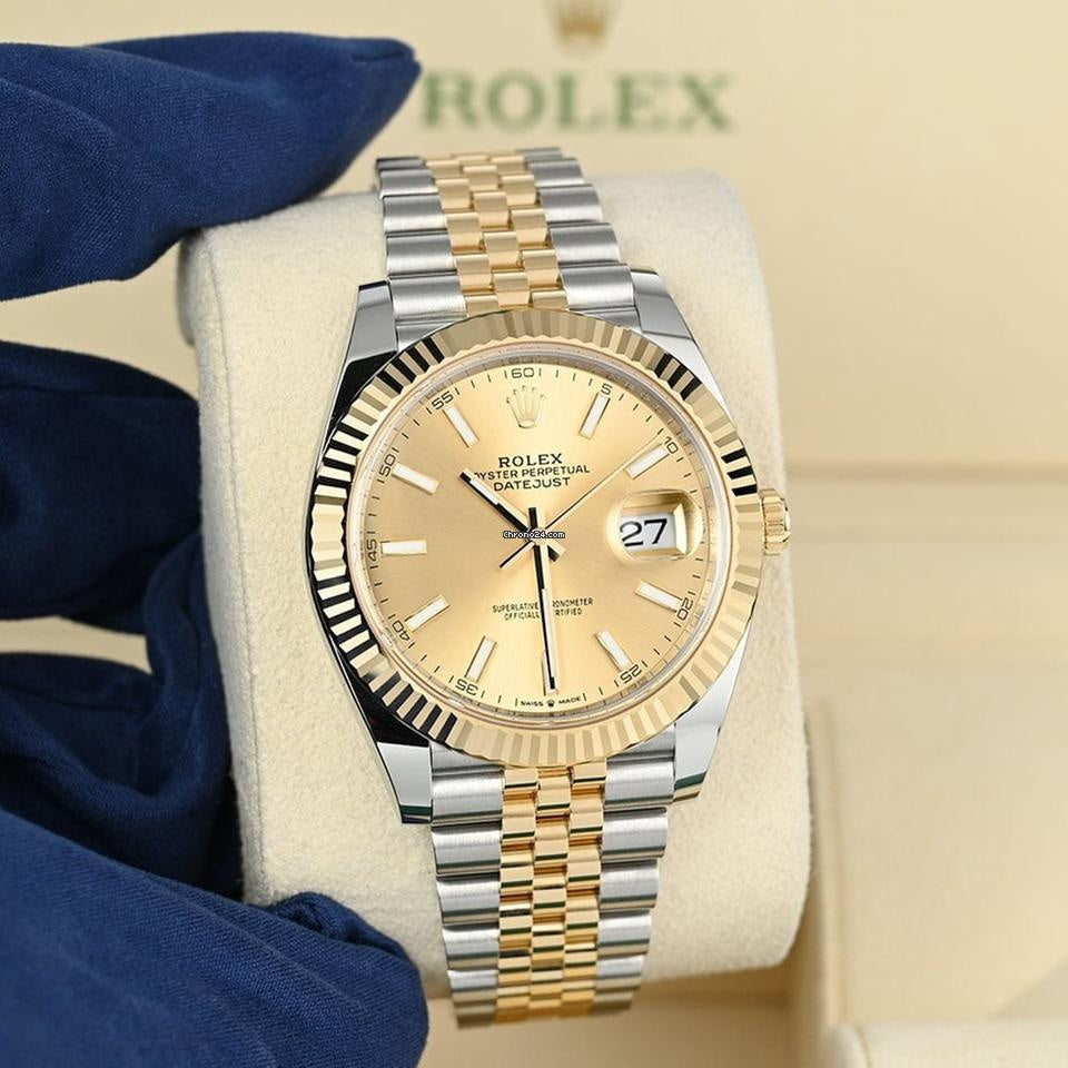 Role_x Date Just 2 Tone-Gold Watch
