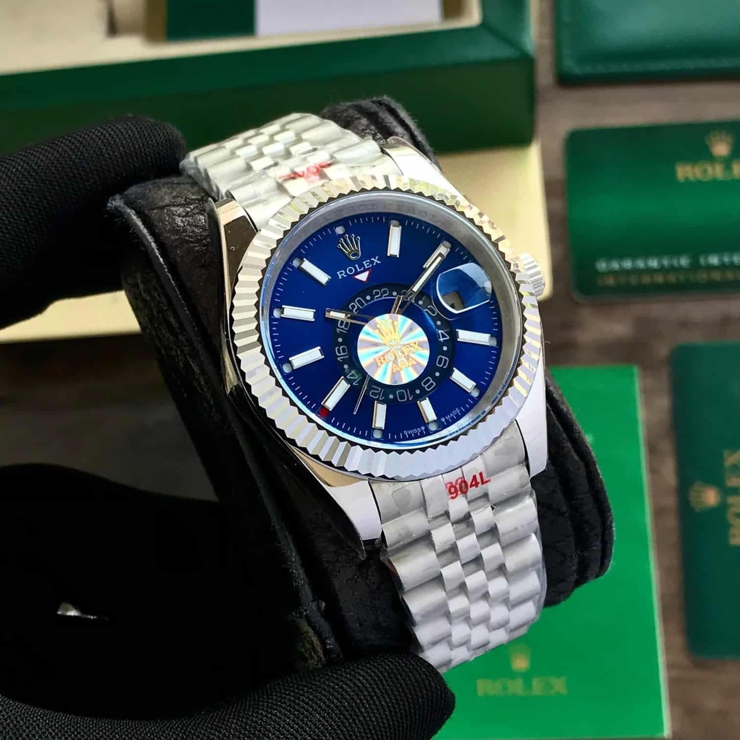 Role_x Sky Dweller Silver/Blue Watch