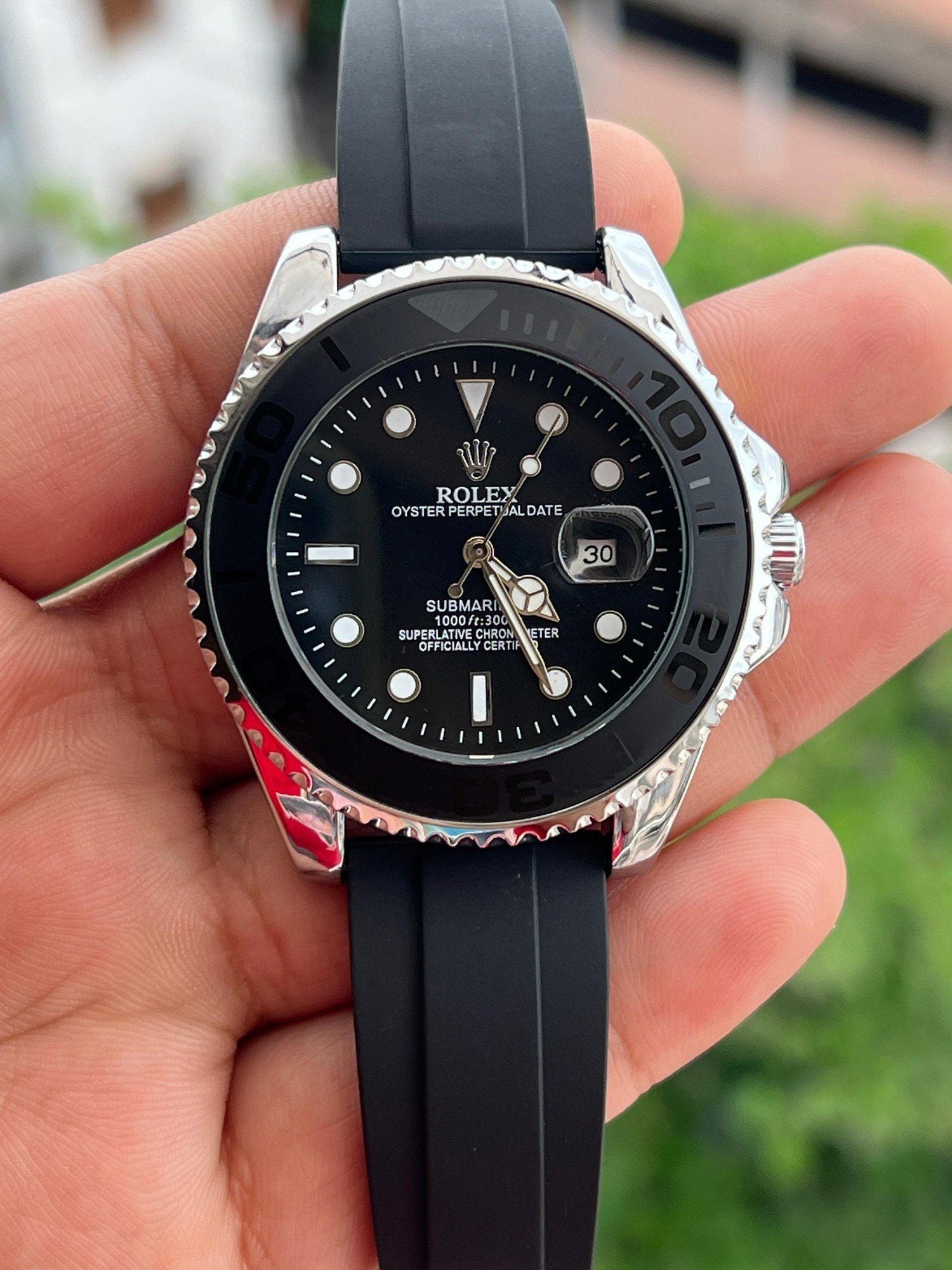 Role_x Yach Master Silver Watch