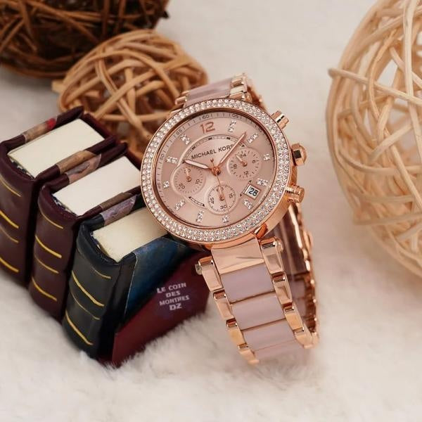 Parker Watch With Crystal Accents With Sleek Design
