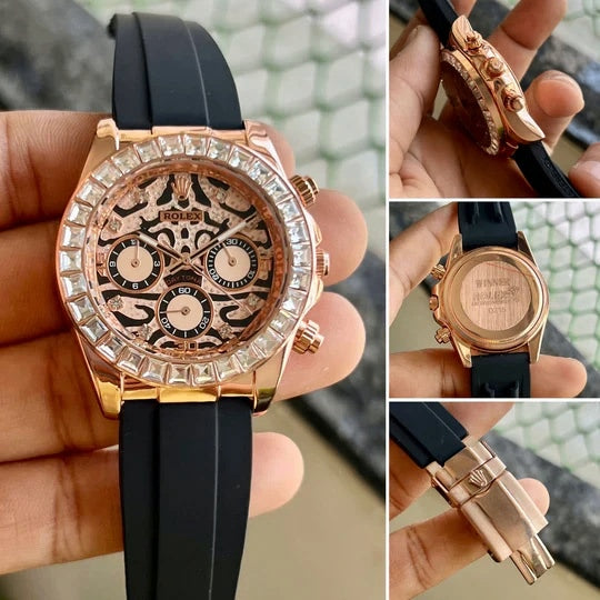 Role_x Tiger Rose Gold Belt Watch