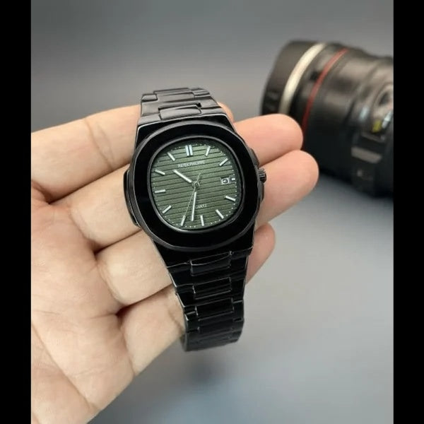 Nautilus Steel Watch With Sapphire Crystal Display