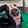 Role_x Day Date Rose Gold/Black Watch
