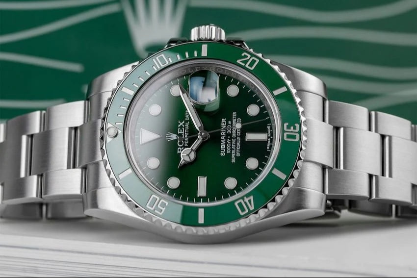 Role_x  Submarine Silver/Green Watch
