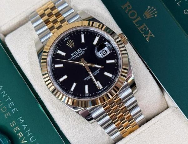 Role_x Date Just 2 Tone-Black Watch