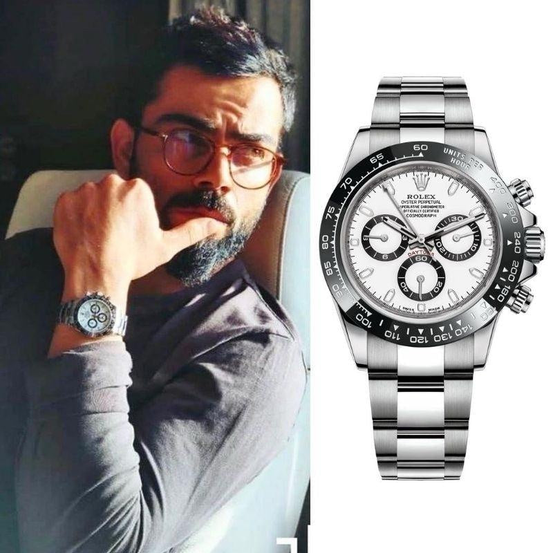 Role_x Daytona Silver/White Chain Watch