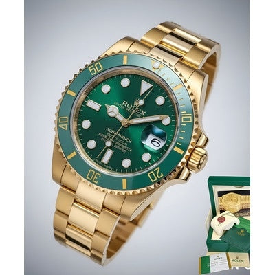 Role_x  Submarine Gold/Green Watch