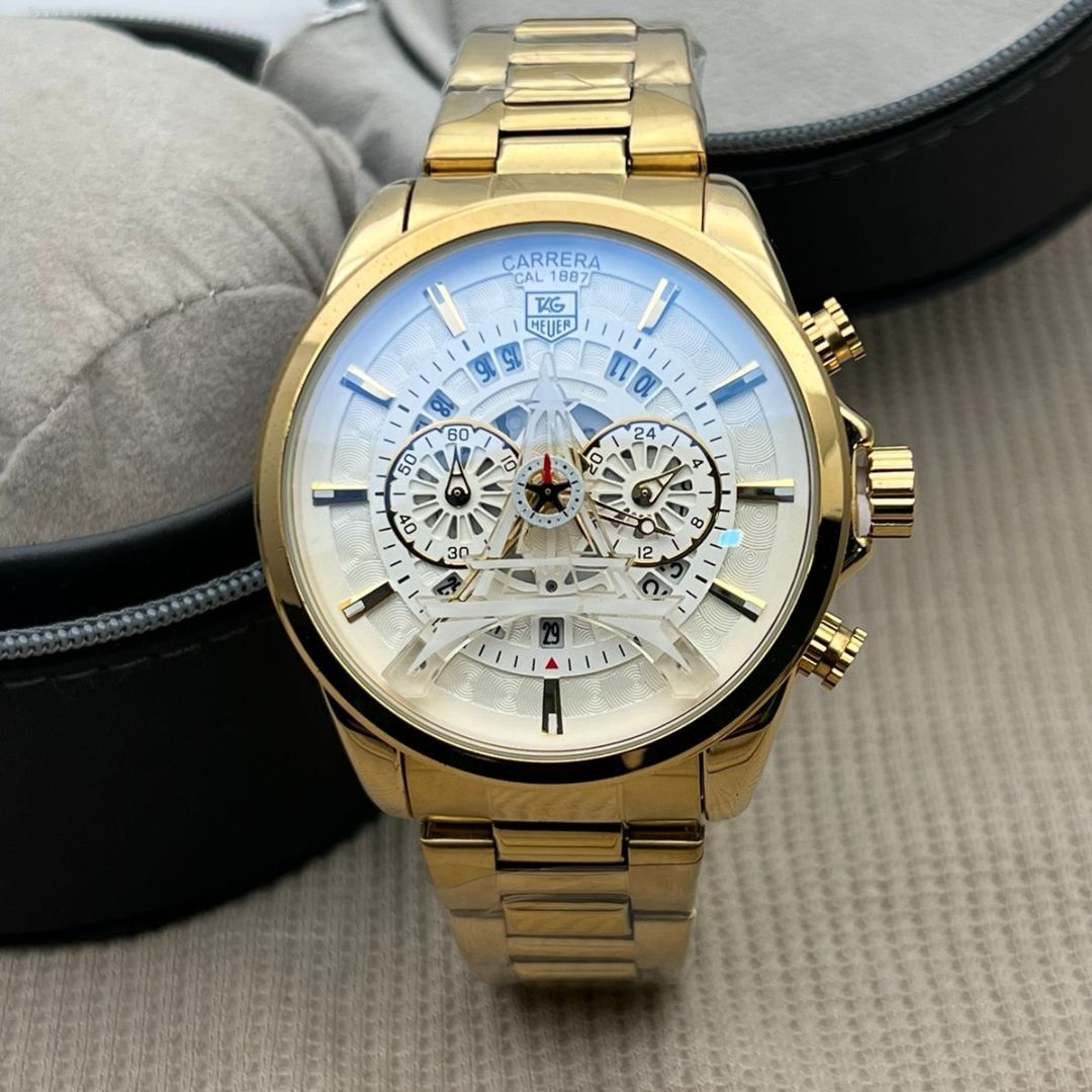 TAG Eiffel Tower Gold Carerra Caliber 1887
