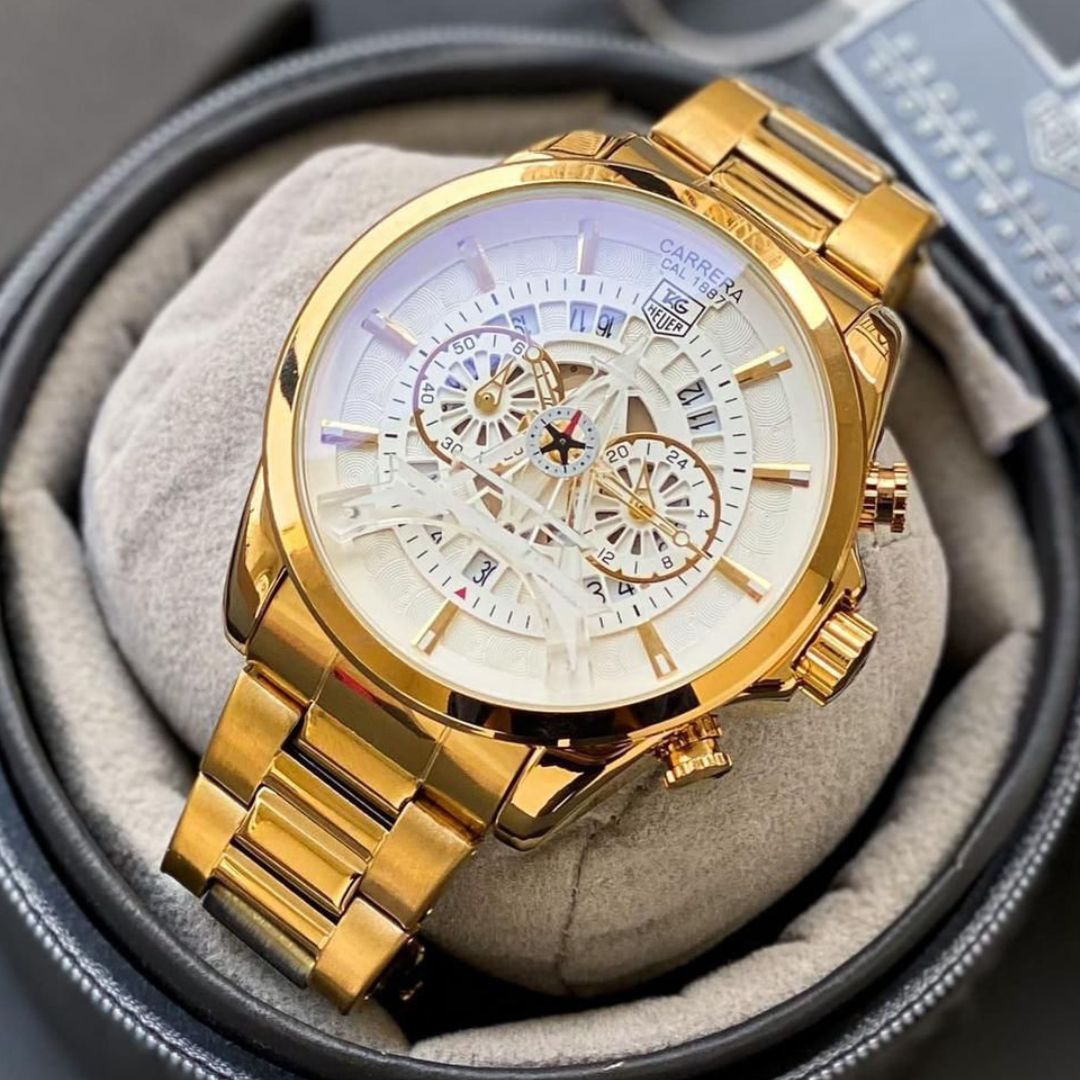 TAG Eiffel Tower Gold Carerra Caliber 1887