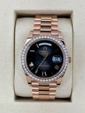 Role_x Day Date Rose Glod Diamond Watch