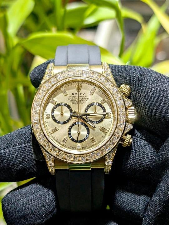Role_x Daytona Gold Diamond Watch