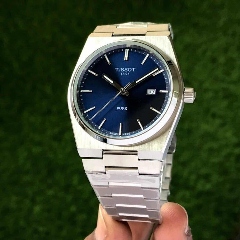 Tisso_t Prx Silver/Blue Watch