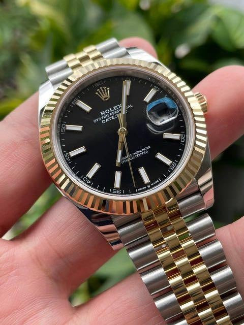 Role_x Date Just 2 Tone-Black Watch