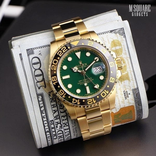 Role_x Gmt Master Gold/Green Watch