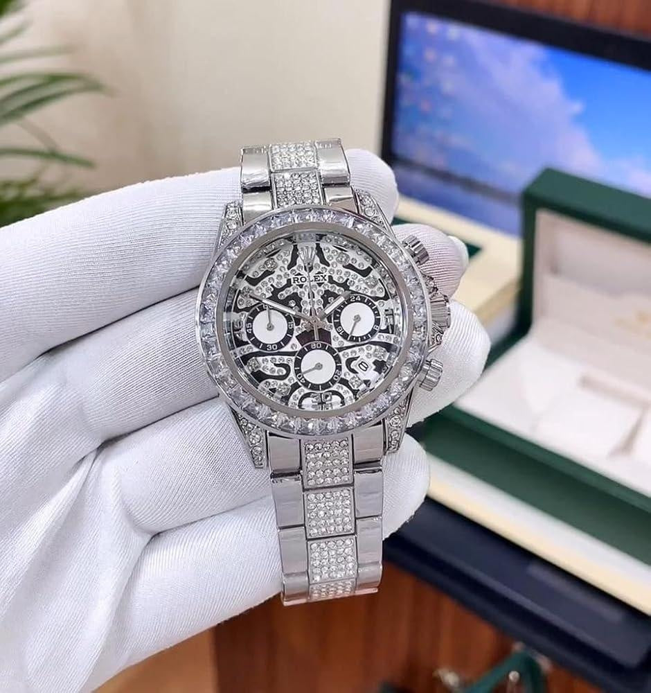 Role_x Tiger Silver Chain Watch