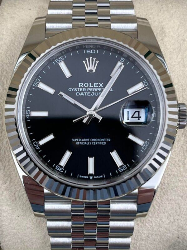 Role_x Date Just Silver/Balck Watch