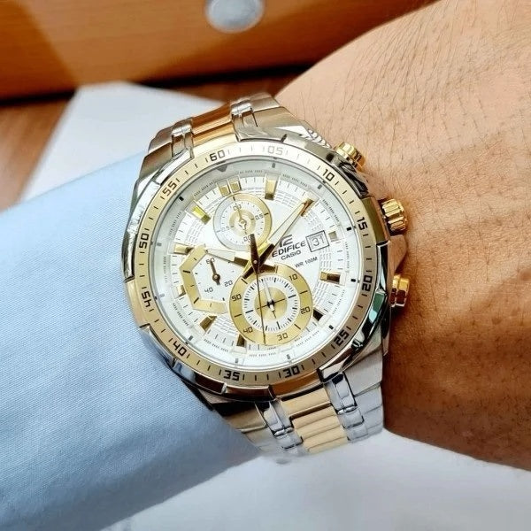 Casi_o Edific_e 2Tone White Watch