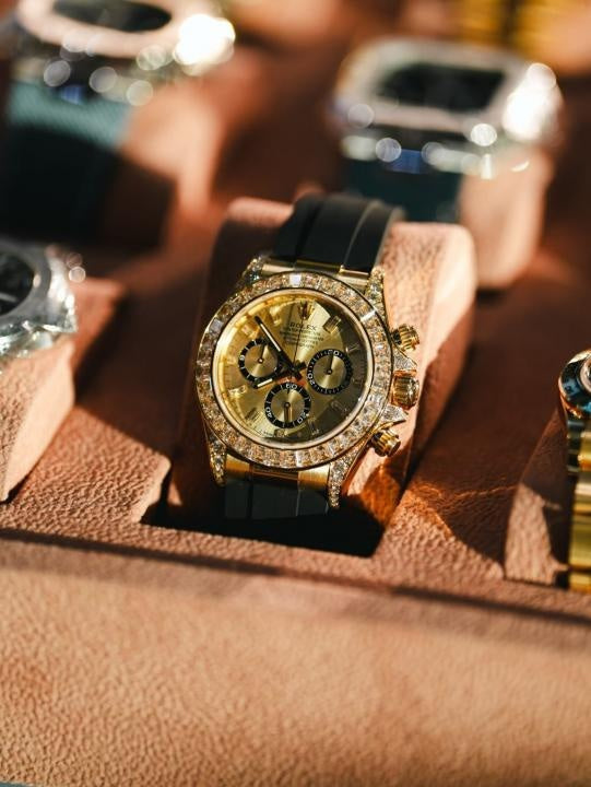 Role_x Daytona Gold Diamond Watch