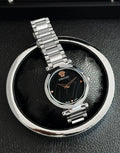 Versace Watch Diva Chain Women’s Watch – Premium Quality Black Dial Silver Strap