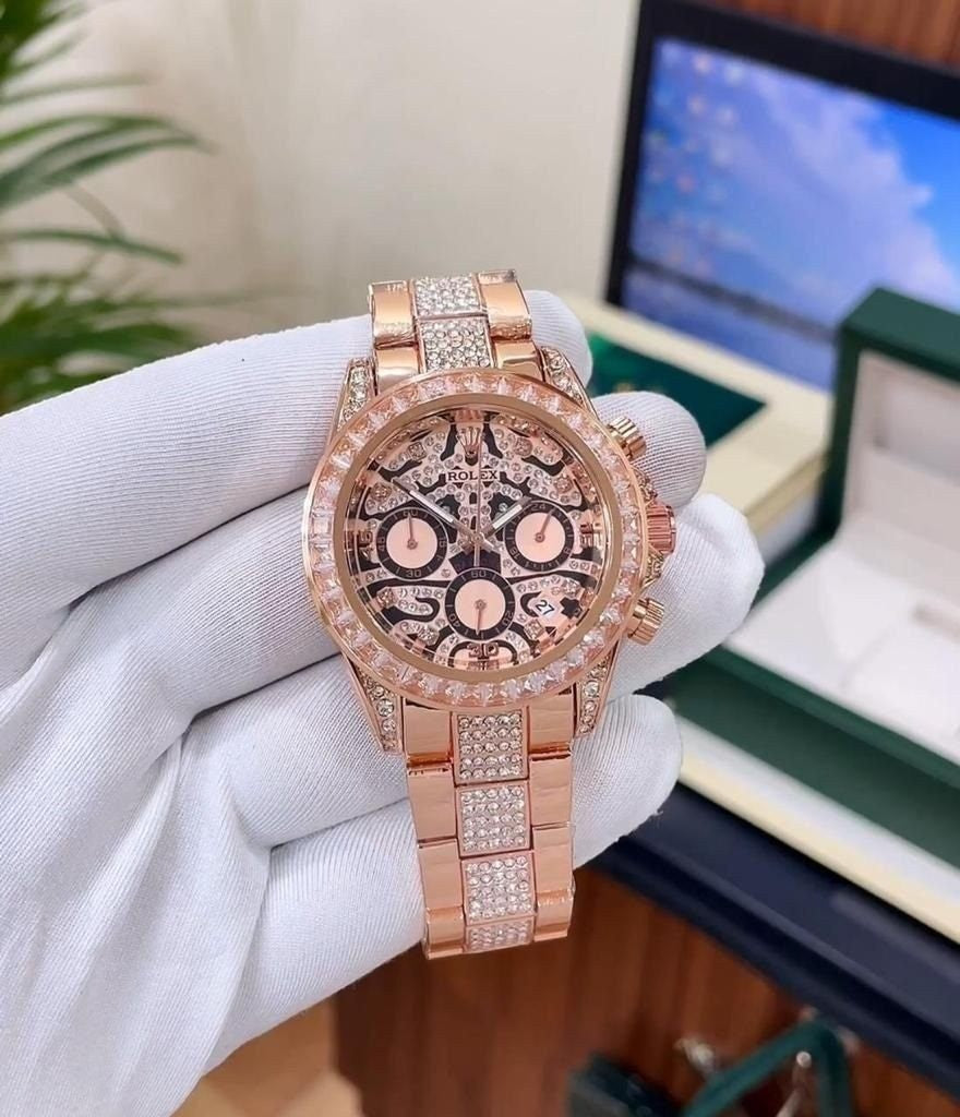Role_x Tiger Rose Gold Chain Watch