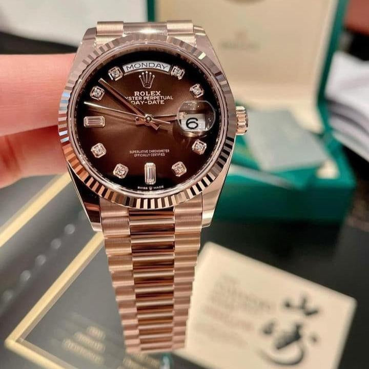 Role_x Day Date Rose Gold S-Diamond Watch