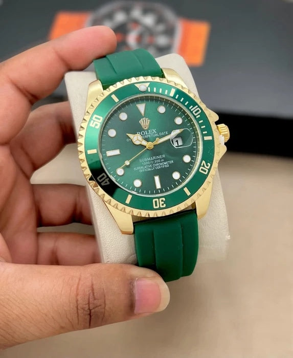 Role_x Submarine Green Belt Watch