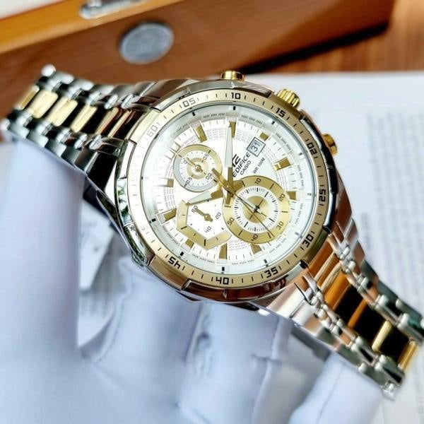 Casi_o Edific_e 2Tone White Watch